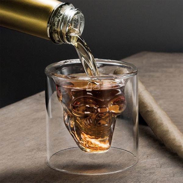 1 st Skalle Vinbägare Skalle Ölkopp Glas Personligt Bar