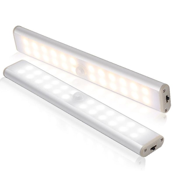 Dww-Lumire de Placard,3Pcs Lampe de Placard,Lampes 7 LED,Sans Fil, Rechargeable par USB, Aimant, Dtecteur de Mouvement, Veilleuse Enfant(Lumire blanch