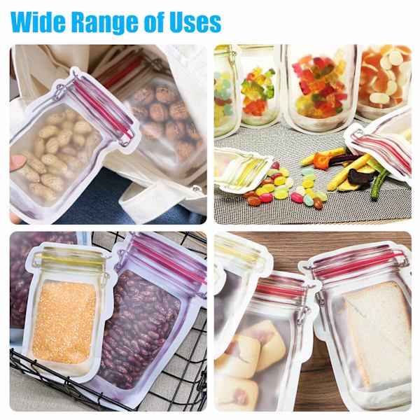 Mason-glas selvforseglende poser snack-organiseringsposer emballageposer