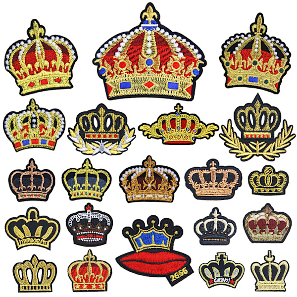 21 stk. - Gylden linje krone super tynd krone serie sticker