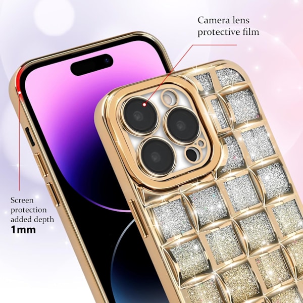 1 stk. Populær Apple 12proMAX Blonde Elektropletteret Beskyttelse mod Fald