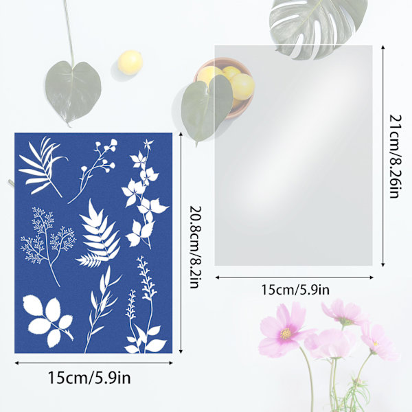 A5 Soltryckpapper Blått Solpapper Cyanotyppapper Sol