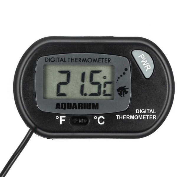 Akvarie Termometer - LCD Digital Akvarie Termometer Med Sugkopp Och Nedsänkningsprov För Akvarium, Terrarium
