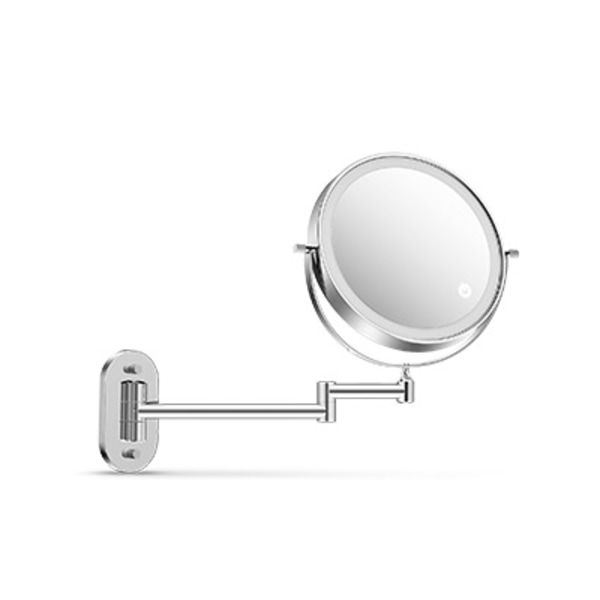 Väggmonterad sminkspiegel 20,3 cm med 3 färglägen, spegel