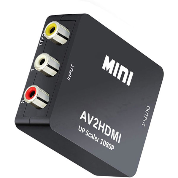 Mini AV RCA CVBS - HDMI-ääni- ja videomuunninsovitin, tukee 7