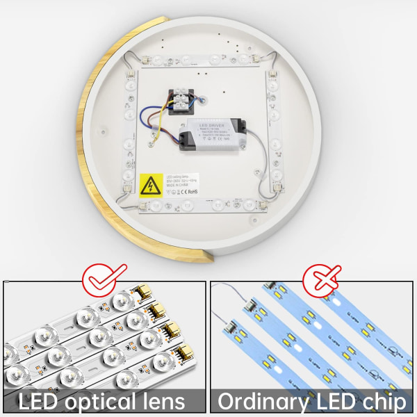 24W LED-loftslampe, 6000K køligt hvidt, 2400LM LED-loftslampe