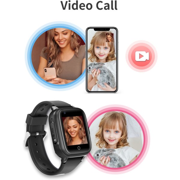 4G GPS Kids Smart Watch för pojkar Flickor Smart Watch med WiFi SO