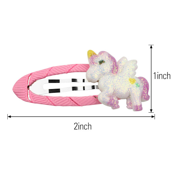 10 Unicorn Hårspenner, Regnbue Sky Form Hårnåler, Søtt Hår