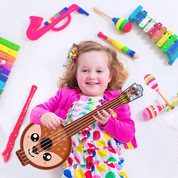 Leksaksgitarr för barn, Mini Ukulelegitarr för toddler med 4 strängars Keep