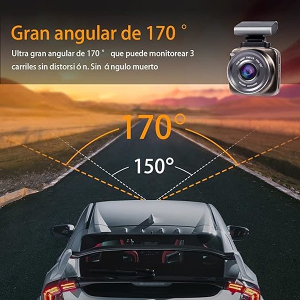 Dash CAM 1080P Full HD 170 Vinkel Full HD Bilskamera med G-Sensor