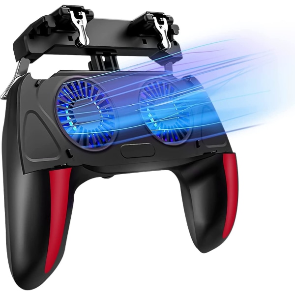 PUBG Mobile Game Controller, PUBG Controller Game Handle med dubbla kylfläktar Joystick med L1R1 Radiator Game Controller Trigger för PUBG.