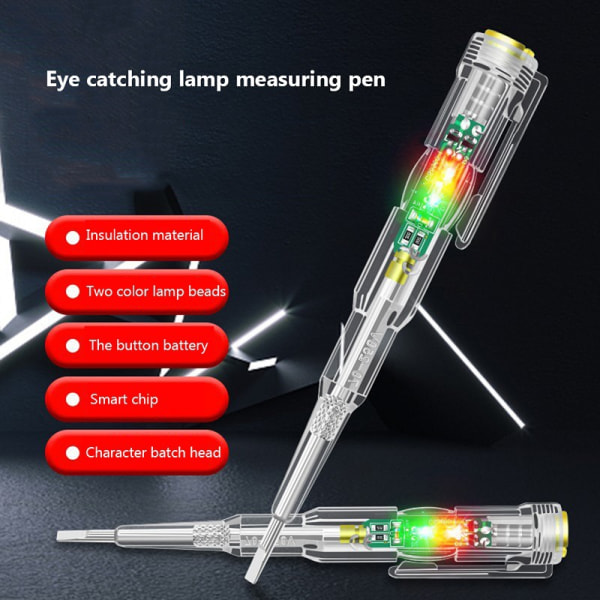 1 stk. multifunktionel LED induktionstestpen uden kontakt