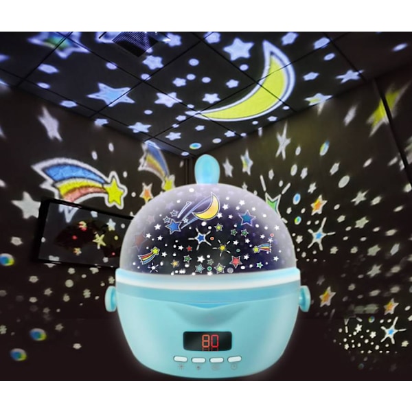 Natlampe til børn Stjerneprojektor 360° Rotation Planetprojektor LED Lys Stjerneklar Himmel Lille Atmosfærelys