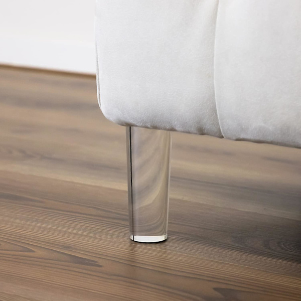Gennemsigtige møbelfødder bredde 5,8 cm højde 15 cm - ben til sofa, møbler, seng - fødder lavet af transparent plast til sofa, seng, vægskab