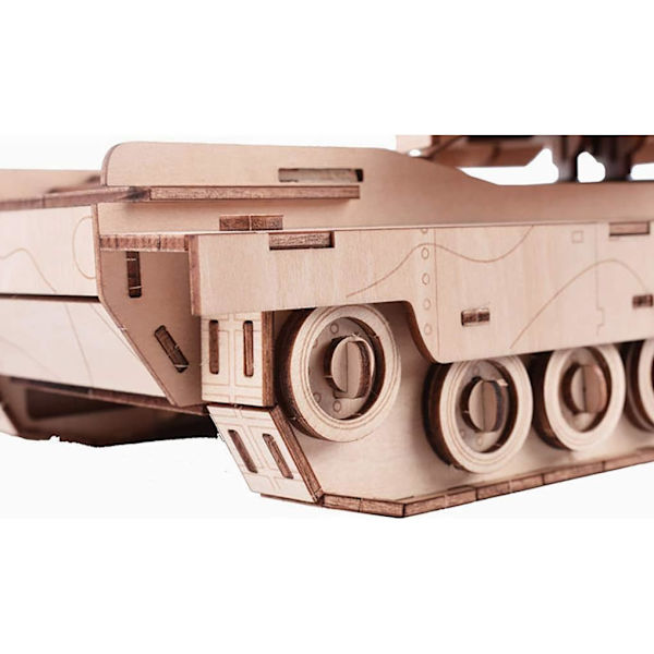 Trämodellbyggsats för tank, 3D-träpussel, Bygg din egen