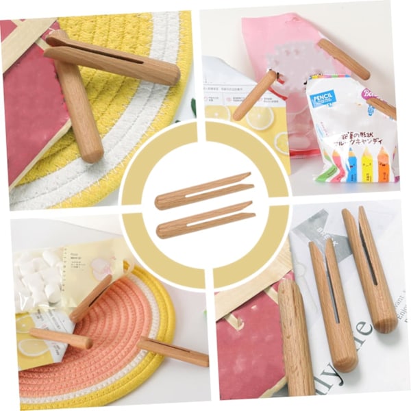 4 stk. Treforseglingsklemme Godteri Snacks Mat Snacks Plast