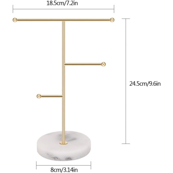 1 st. Smyckesorganisatör, Metall T-Bar Halsband Display Stativ
