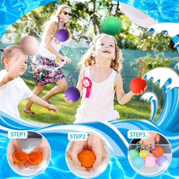 12 stycken dragsnöre vattenballonger för vuxna vattenkrig