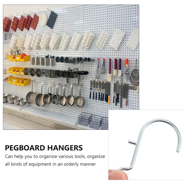 Metal Pegboard J-kroge: Vægdisplay sortering pegboard kroge