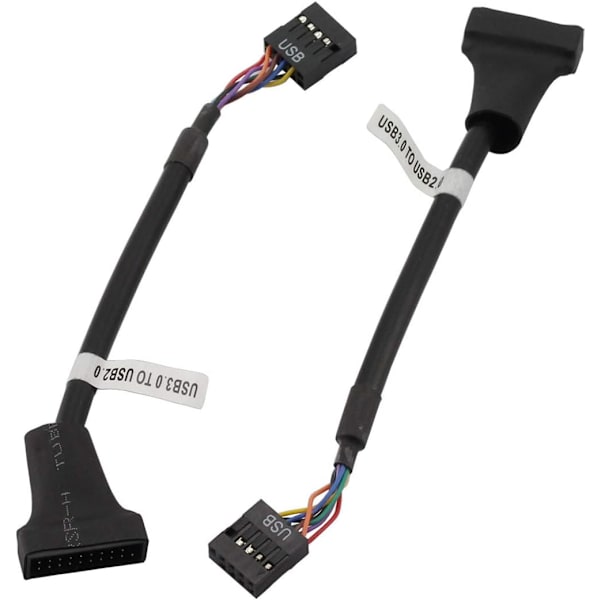 2-pack USB 3.0 till USB 2.0 Adapterkabel Datorkabel Kontakter