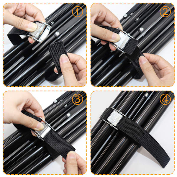 10 set tryckspännen i zinklegering, buntband