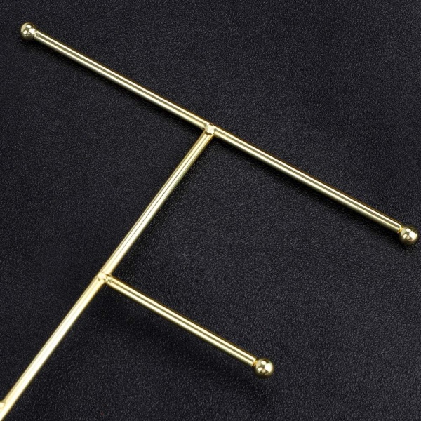 Smykkeholder, T-formet stativ i metal, display til halskæde