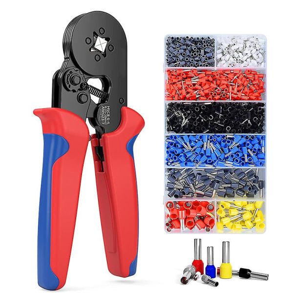 4 Sided Terminal Crimping Tool 0.25 - 10mm for Professional Electrician, 6 - 4 + 800pcs package