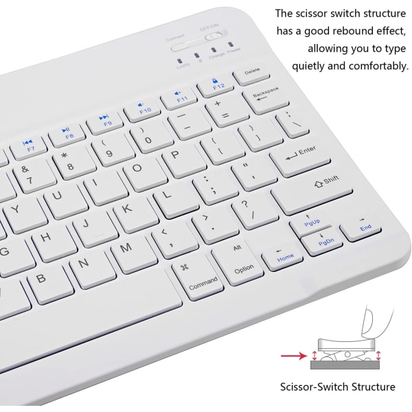 Ultratunt Bluetooth -tangentbord Bärbart trådlöst minitangentbord Re