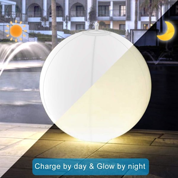 Flytende solcellelys, vanntett LED solcellelykt, lyskule, utendørs fargeskiftende LED nattlampe, festdekorasjon for basseng, bryllup, strand, hage, plen, sti (2 stk)