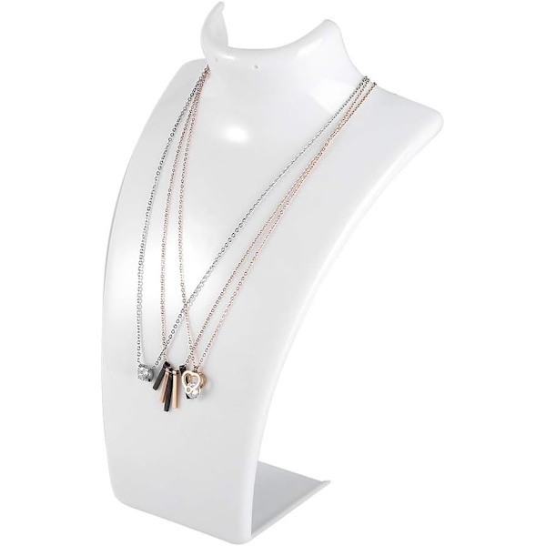 1 stk (Hvit) Smykkedisplaystativ, Halskjede Bust Display Holder