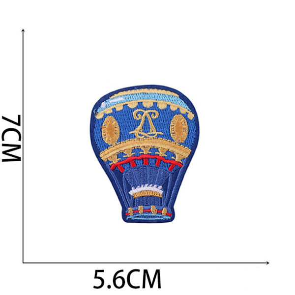 Silitysliimattu lappu, 17 kpl kuumailmapallo silitysliimattu lappu tarra tai