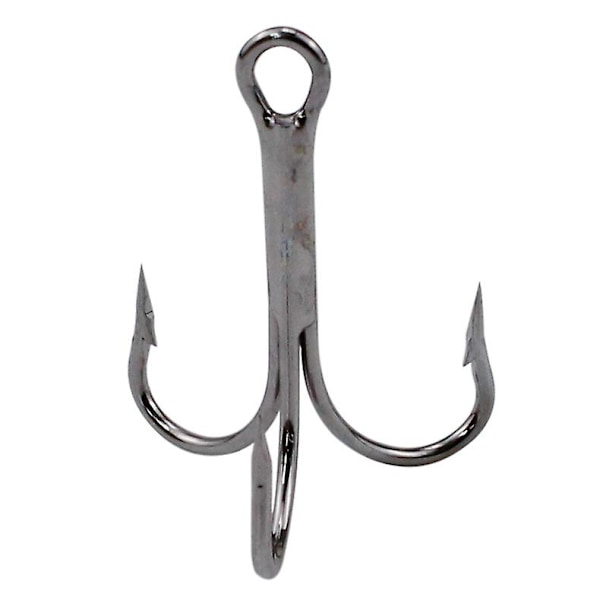 50 st 35647 hameçons de pêche aigus en acier à haute teneur en carbone noir petit coude rond Triple dur leurre cuillère hameçon taille 2 4 6 8 10 12 14