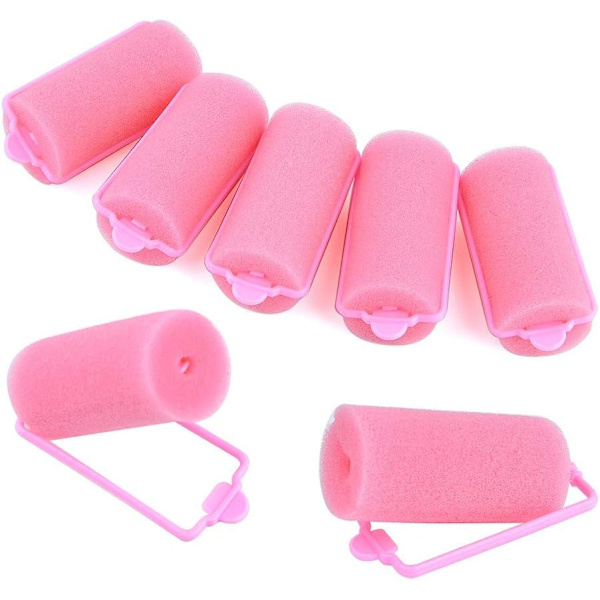 Svampe Hårruller Rosa Hårkrøller Myk Svampe Hårruller DIY Hår