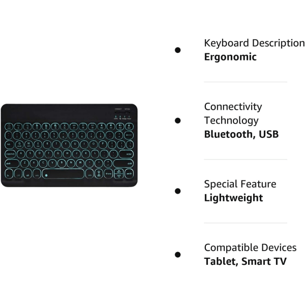 Bluetooth tangentbord med pekplatta Uppladdningsbar bärbar trådlös