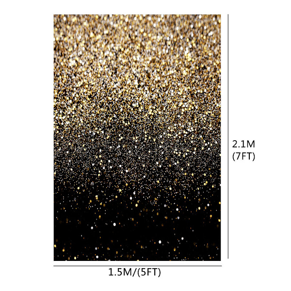1,5 * 2,1 meter flash guldprik baggrundsfotostudie
