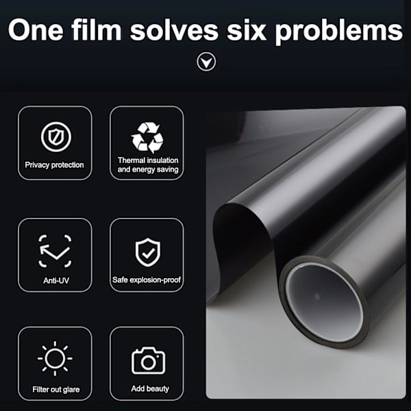 Solfilm for vinduer, glass solfilm for personvern