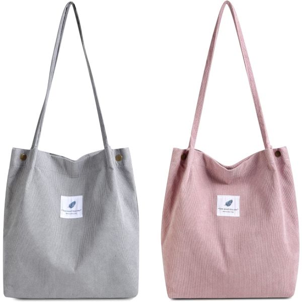 Kvinners Skulderbag - 2 Stykker Snøresekk Kvinners Shopper S