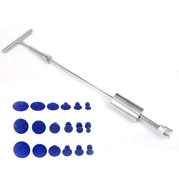 19 st Slide Hammer Dent Repair Kit, Husvagnsbula Reparation, Paintless Dent Repair Bil Paintless Dent Repair Verktyg T Typ Bula Dragare, Slide Hammer Bar