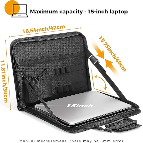 3 i 1 Rattstångsmatbricka (16,34 * 11,8 tum), Bilsätets Laptop-skrivbord, Multifunktionell Bilkontorsväska, Bil Arbetsbord för Skrivande, Bilorgan