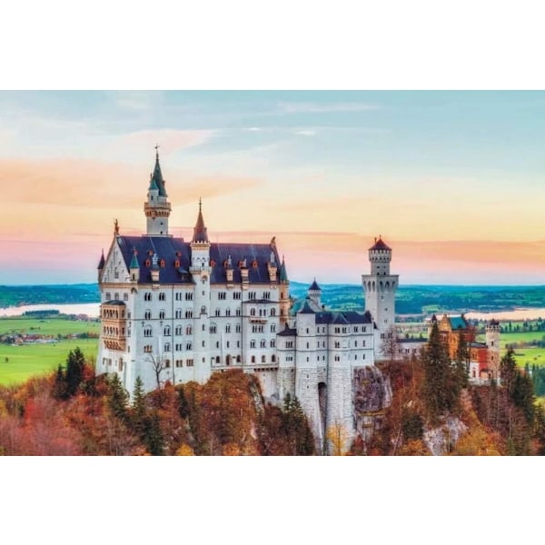 Träpussel 1000 Bitar Berömda Byggnader Neuschwanstein 76x51 cm Pussel för Vuxna Födelsedagspresent Heminredning