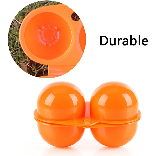 2 stk (Orange+Blå) Bærbar Æg Opbevaringskasse Ægbeskyttelse