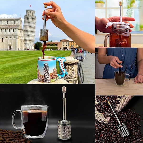 1 Stk FinalPress Kaffeinfuser Hjemme Stålpresse