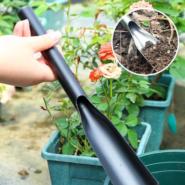 1 stk Hage Spade i rustfritt stål, liten spade for planting