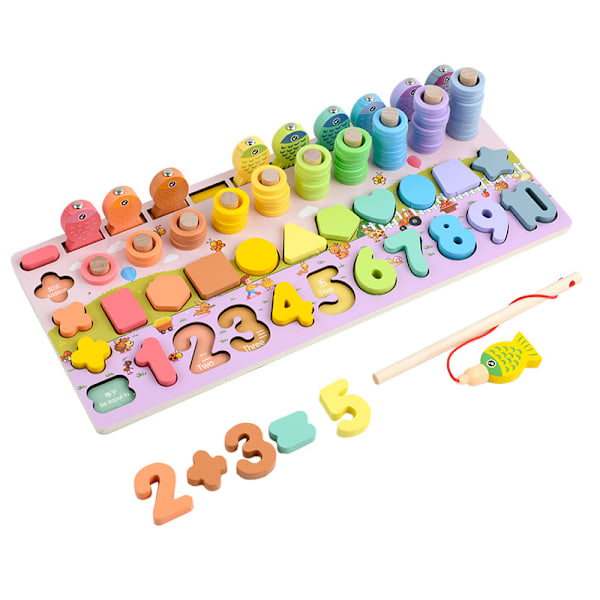 Lelut lapsille Montessori puiset numeropalikat matematiikan laskemiseen