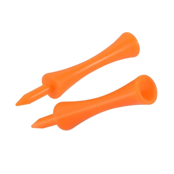 70 mm Golf Spikes Sett med 100 Plast Orange