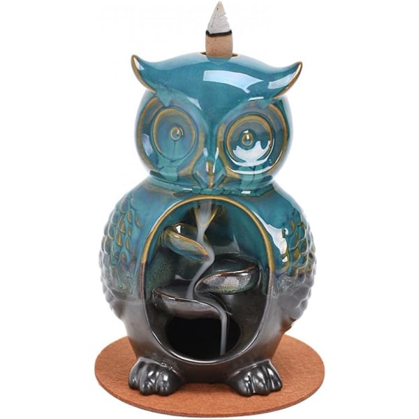 1 piece Backflow Incense Burner, Handmade Incense Holder Owl