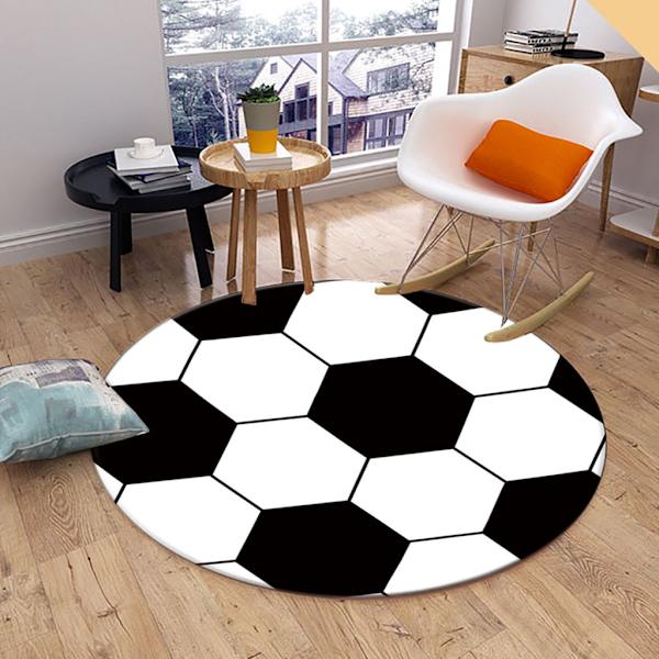 Fotbollsstil matta, 60 cm i diameter, ett måste för fotbollsfans!