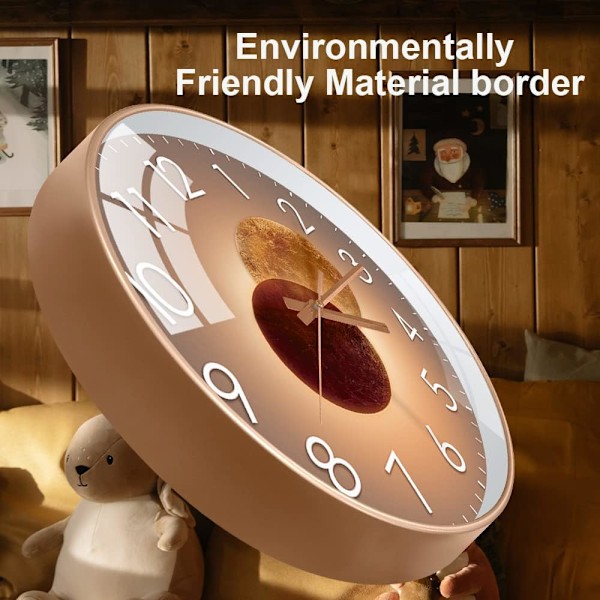 30 cm Tyst Väggklocka för Vardagsrum (Venus Svart), Modern Köksdesign Väggklocka, Quartz Hängande Väggklocka 30 cm