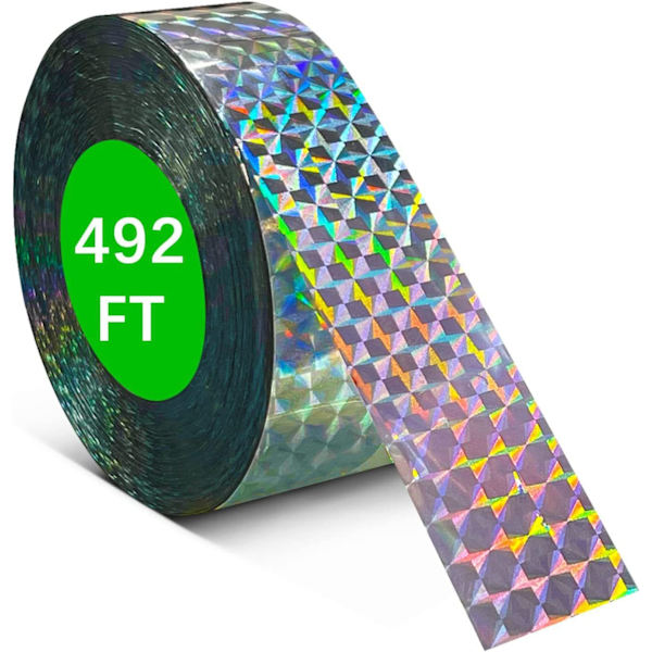 2 kpl Laser-lintuteippiä, 2,4 cm * 150 m, hedelmätarha ja pelto