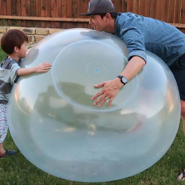 120cm Bobleball-leketøy for barn, oppblåsbar vannbobleball, ballong, strandball, hageball for utendørs lek, myk gummiballballong